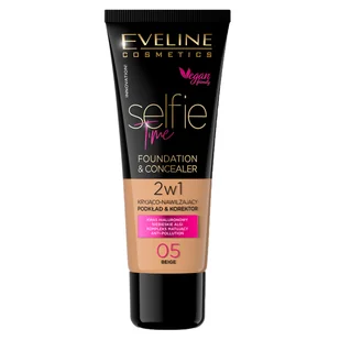 Eveline Selfie Time Foundation & Concealer 05 Beige 30ml - Podkłady do twarzy - miniaturka - grafika 3