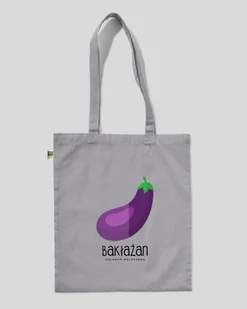 Torba bawełniana na zakupy BAKŁAŻAN warzywa - Torby i wózki na zakupy - miniaturka - grafika 1