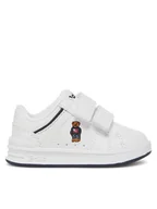 Buty dla dziewczynek - Polo Ralph Lauren Sneakersy Heritage Court IV Ezz Bear RL02931101 Biały - miniaturka - grafika 1