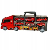 Zabawki zdalnie sterowane - Auto ciężarówka tir walizka Zestaw pojazdów w walizce wóz straż pożarna - miniaturka - grafika 1