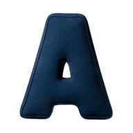 Dekoracje domu - Poduszka literka A, granat, 30x40cm, Posh Velvet - miniaturka - grafika 1