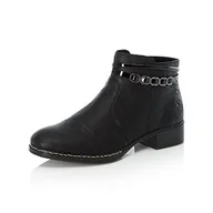 Botki damskie - Rieker Damskie sztyblety 53478, czarny, czarny, czarny, czarny, czarny, 01 01, 42 EU - miniaturka - grafika 1