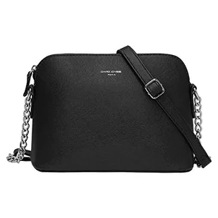 David jones - Damska Torba na Ramię Mała - Torebka Kobiet Skórzana PU - Crossbody Messenger Bag Zamek Błyskawiczny - Torba Wieczorowa łańcuszek - Modna Elegancka - Czarny - Torebki damskie - miniaturka - grafika 1