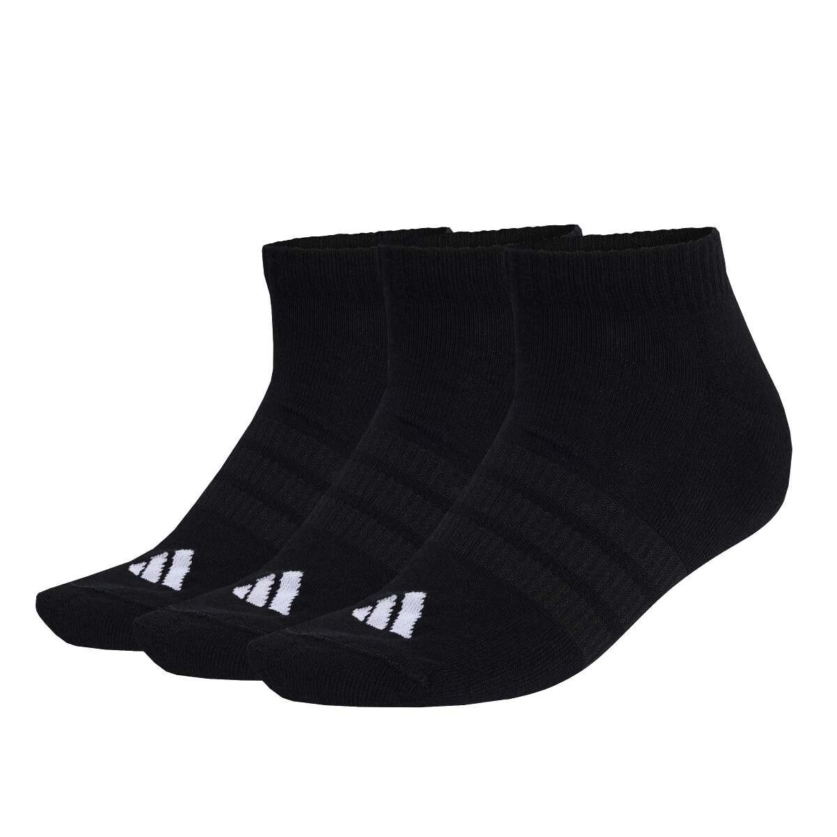 Skarpetki adidas Cushioned Essentials Low Cut Socks 3 Pair Pack Black/Black/White L