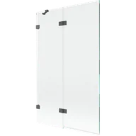 Parawany nawannowe - Mexen Lunar parawan nawannowy 2-skrzydłowy lewy 110 x 150 cm, transparent, gun gray szczotkowany - 897-110-100-66-00-L - miniaturka - grafika 1