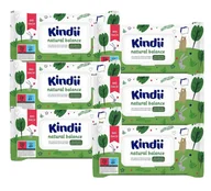 Chusteczki nawilżane - Chusteczki nawilżane dla niemowląt i dzieci Kindii Natural Balance 6 PACK - miniaturka - grafika 1