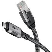 Adaptery i przejściówki - Goobay 70696 zmieniacz płci / kabli USB C RJ-45 Czarny, Srebrny - miniaturka - grafika 1
