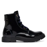 Buty dla dziewczynek - Trzewiki Tommy Hilfiger Lace-Up Bootie T1A5-34005-1237 S Granatowy - miniaturka - grafika 1