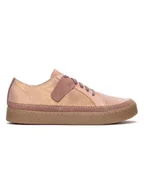 Trampki damskie - Clarks Skórzane sneakersy w kolorze jasnoróżowym - miniaturka - grafika 1