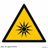 Tablice BHP - SIGNPROJECT GD027 - Ostrzeżenie przed promieniowaniem optycznym 350x350 - miniaturka - grafika 1