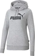 Bluzy damskie - Bluza damska Puma ESS Logo Hoodie TR szara 586791 04-L - miniaturka - grafika 1