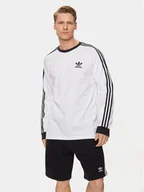 Koszulki męskie - adidas Longsleeve Adicolor Classics 3-Stripes Long-Sleeve Top IA4879 Biały Slim Fit - miniaturka - grafika 1
