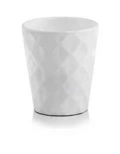 Doniczka Ceramiczna Na Kwiaty Biała 15 Cm - Donice - miniaturka - grafika 1