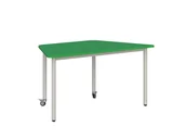 Meble do szkół i przedszkoli - Stolik mobilny szkolno-przedszkolny, blat trapezowy 1400x700 (Nr 4, 5, 6)) - miniaturka - grafika 1