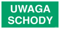 Systemy ekspozycyjne i znaki informacyjne - AC037 UWAGA SCHODY, KS - FOLIA PODŁOGOWA FOTOLUMINESCENCYJNA; (200X100MM) - miniaturka - grafika 1