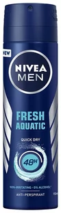Nivea DEZODORANT FRESH AQUATIC 48H SPRAY MĘSKI 150ML - Dezodoranty i antyperspiranty męskie - miniaturka - grafika 1