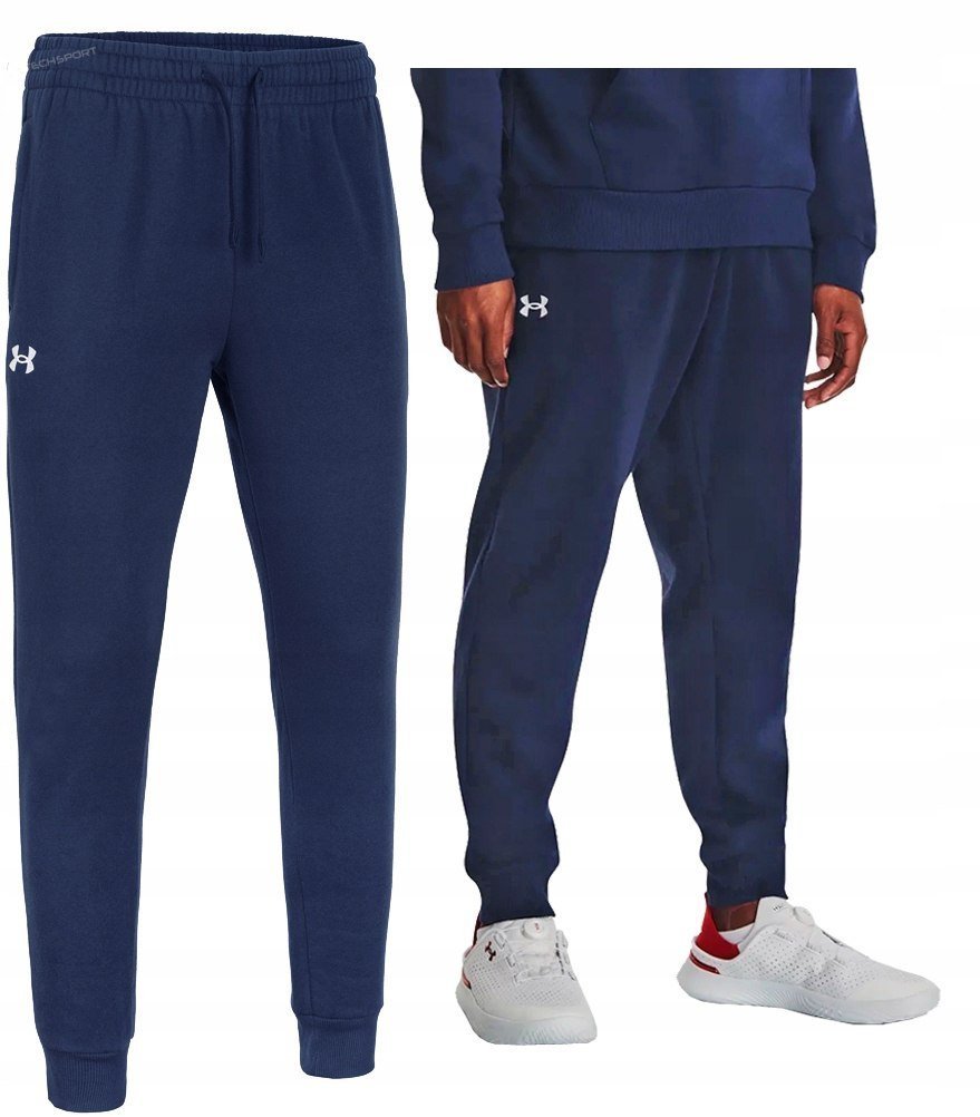 UNDER ARMOUR OCIEPLANE MÄSKIE SPODNIE DRESOWE DRESY / rozm L