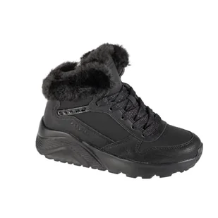 Skechers Uno Lite Comfurt Collar Botki, czarne, 37 EU, Czarny, 4 UK Child - Botki damskie - miniaturka - grafika 1