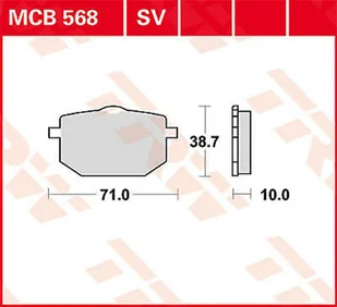 Klocki hamulcowe TRW Lucas 680-568 MCB568 All round organic - Klocki hamulcowe - miniaturka - grafika 1