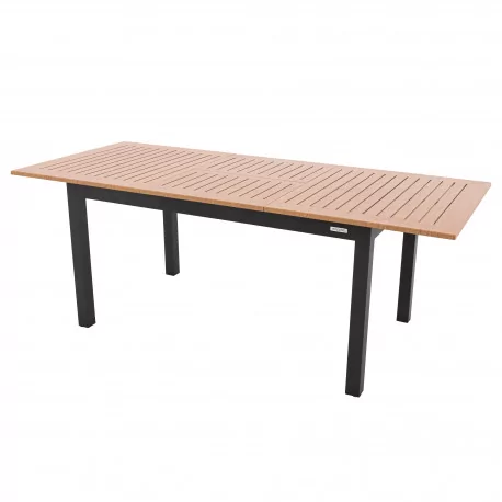 EXPERT WOOD antracyt - składany stół aluminiowy 220/280x100x75 cm