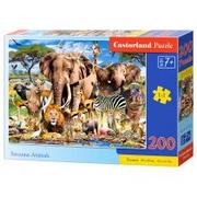 Puzzle - Castorland Puzzle 200 Savanna Animals CASTOR 454550 - miniaturka - grafika 1