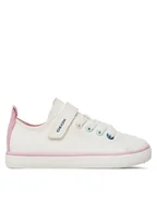 Buty dla dziewczynek - Geox Trampki J Gisli Girl J454NA 00010 C1000 S Biały - miniaturka - grafika 1