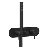 Baterie wannowe i prysznicowe - Ravak Espirit - Bateria podtynkowa, na 3 urządzenia, z akcesoriami, kolor czarny matowy X070282 - miniaturka - grafika 1