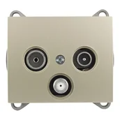 Gniazdka elektryczne - Abex Gniazdo Nova Moduł RTV SAT satynowe - miniaturka - grafika 1