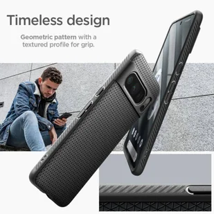 Etui GOOGLE PIXEL 8 PRO Spigen Liquid Air Matte czarne - Etui i futerały do telefonów - miniaturka - grafika 13