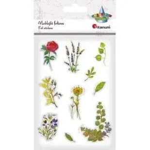 Naklejki foliowe kwiaty 10szt - Titanum - Szkolne artykuły papiernicze - miniaturka - grafika 1