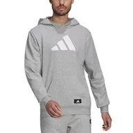 Bluzy sportowe męskie - Bluza adidas Future Icons Hoodie HA1412 - szara - Adidas - miniaturka - grafika 1