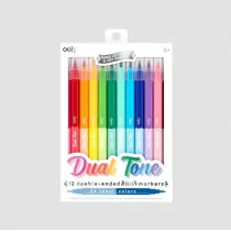 Ooly Flamastry pędzelkowe Dual Tone 24 kolorów - Przybory szkolne - miniaturka - grafika 1