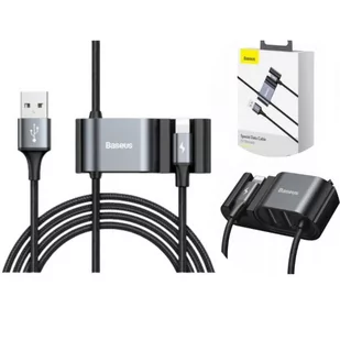 Baseus Special Data Kabel USB - Lightning iPhone + rozgałęźnik 2x USB HUB czarny CALHZ-01 - Kable USB - miniaturka - grafika 1