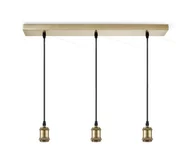 Lampy sufitowe - Kabel zasilający VINTAGE 3xE27/40W/230V mosiądz - miniaturka - grafika 1