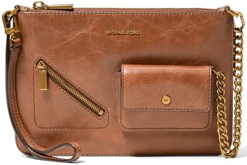 Michael Kors JET SET Duży skórzany portfel na nadgarstek z zamkiem błyskawicznym