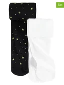 Rajstopy dziecięce - COOL CLUB Rajstopy (2 pary) w kolorze czarnym i białym - miniaturka - grafika 1