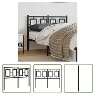 Inne meble do sypialni - The Living Store Metalowe wezgłowie - czarne - 120 cm - Wezgłowie - miniaturka - grafika 1