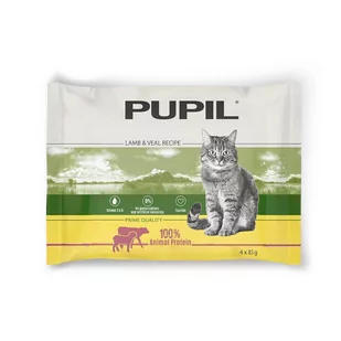 Karma mokra dla kota PUPIL Prime Quality bogata w jagnięcinę z indykiem + cielęcinę z królikiem 4 x 85 g - Mokra karma dla kotów - miniaturka - grafika 1