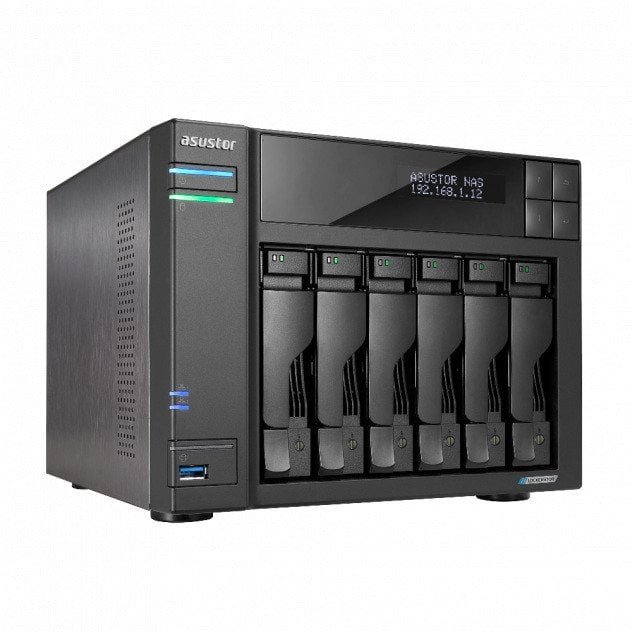 Serwer plików Asustor LOCKERSTOR 6 AS6706T 6-bay, Intel Celeron N5105 Czterordzeniowy 2.0GHz, 8GB RAM DDR4. 4x M.2 PCIe NVMe, 2x 2.5 GbE. 2x USB 3.2. HDMI 2.0b, 1x PCIe 2 + 2x 4TB HDWG440UZSVA