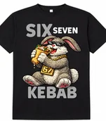 Moda i Uroda OUTLET - Śmieszna koszulka z kebabem SIX SEVEN - miniaturka - grafika 1