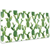 Podkładki na biurko - Mata ochronna na biurko Malowane kaktusy 100x50 cm, Dywanomat - miniaturka - grafika 1