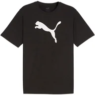 Koszulki męskie - Koszulka Męska Puma Team Rise Logo Jersey Cotton Czarna 658705 03 S - miniaturka - grafika 1