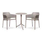Meble ogrodowe - Zestaw Nardi NET/STEP 2+1 Tortora - miniaturka - grafika 1