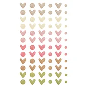 Zabawki kreatywne - Naklejki serduszka i kropki samoprzylepne emaliowane 72 szt. - miniaturka - grafika 1