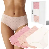 Majtki damskie - Figi damskie 3 PARY majtki CLASSIC bawełniane ATLANTIC 3LP-221 - XXL - miniaturka - grafika 1