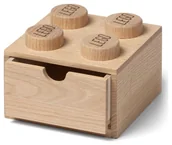 Pojemniki na zabawki - Szuflada na klocki Lego Brick 4 Drewniana szufladka na biurko Jasna 40200901 - miniaturka - grafika 1