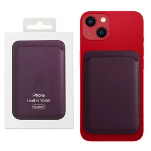 Apple Portfel Leather Wallet iPhone MagSafe MM0T3ZE/A - fioletowe (Dark Cherry) - Portfele - miniaturka - grafika 1