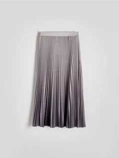 Spódnice - Reserved - Plisowana spódnica midi - jasnozielony - grafika 1