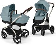 Wózki dziecięce - Cybex Eos Lux Wózek wielofunkcyjny 2w1 Sky Blue (Stelaż Taupe) - miniaturka - grafika 1