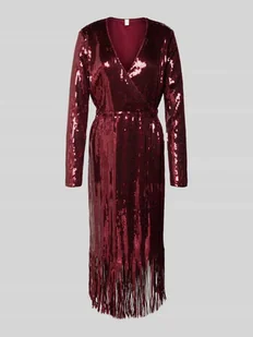 Sukienka koktajlowa o długości do kolan z cekinami model ‘TIO’ - Sukienki - miniaturka - grafika 1